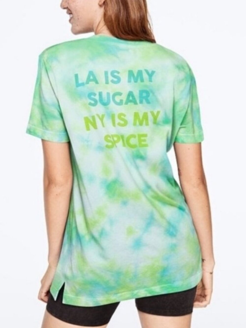 Pink Victoria's Secret Tie Dye Graphic Print Short Sleeve Shirt Small Women's